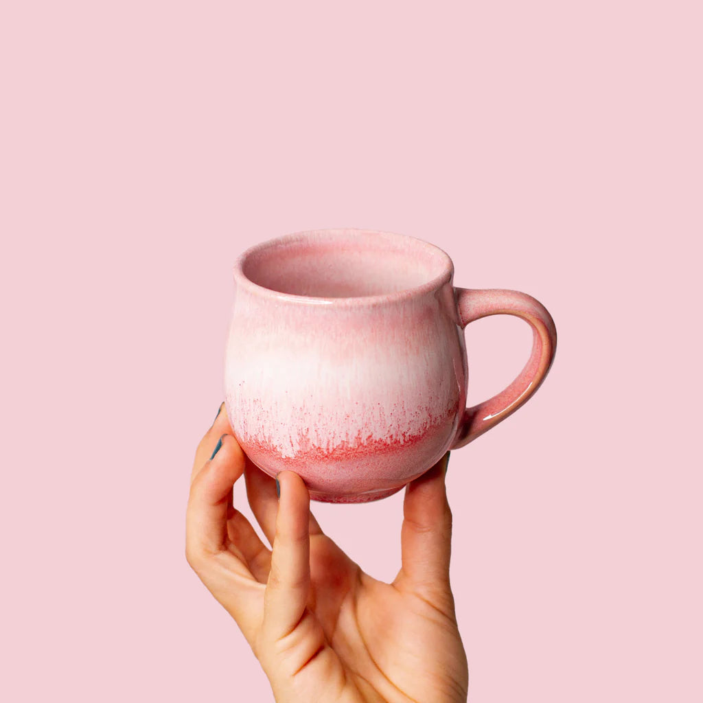 Raspberry Beret Belly Mug | Handmade Ceramics Brisbane