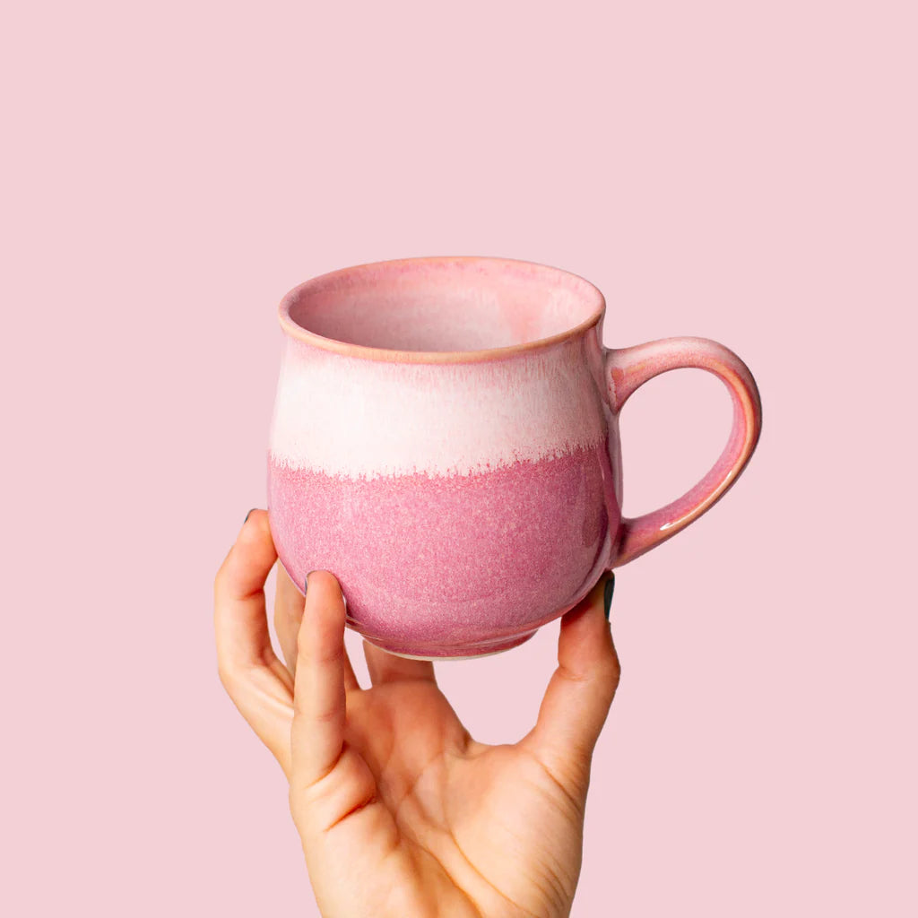 Raspberry Beret Belly Mug | Handmade Ceramics Brisbane